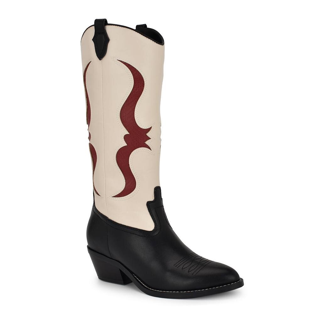 Женские повседневные ботинки в стиле вестерн Nine West Cwyft, цвет Black Cream Multi
