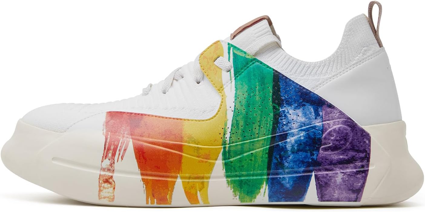 

Мужские модные кроссовки UIN, массивные, легкие, для прогулок, повседневные с легким надеванием, с художественной росписью, для путешествий и скейтборда Sanamolls , Santander Ⅱ - Rainbow Crush