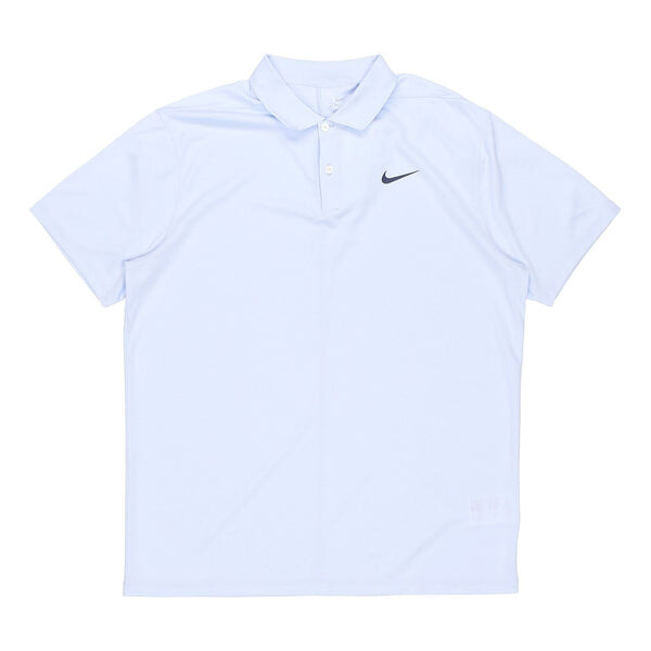 

Футболка dri-fit victory logo quick dry breathable sports short sleeve polo shirt light blue Nike, голубой