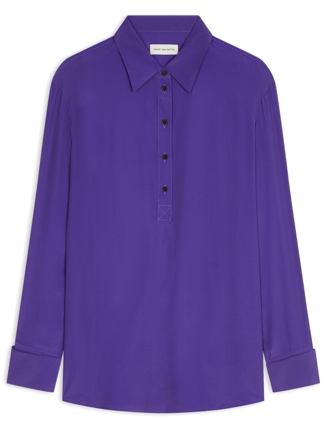 

DRIES VAN NOTEN рубашка поло с длинными рукавами, фиолетовый