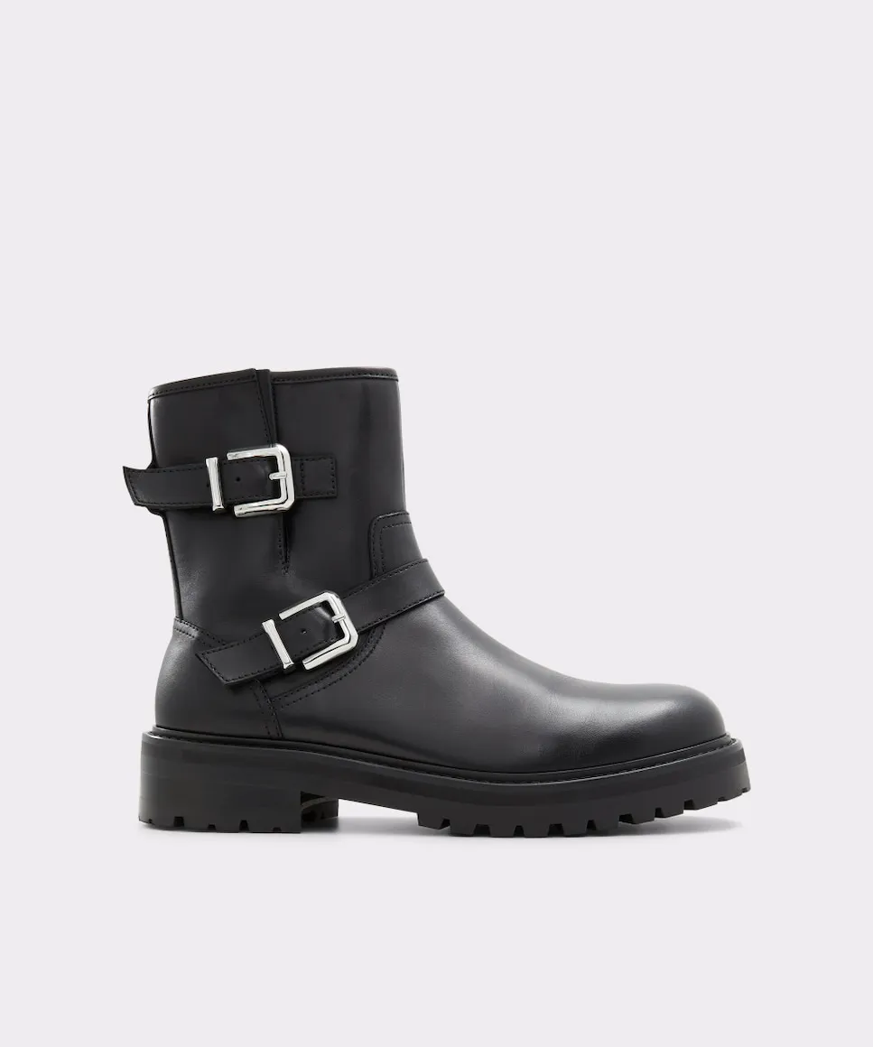 

Мужские кожаные ботинки с круглым носком Aldo, черный