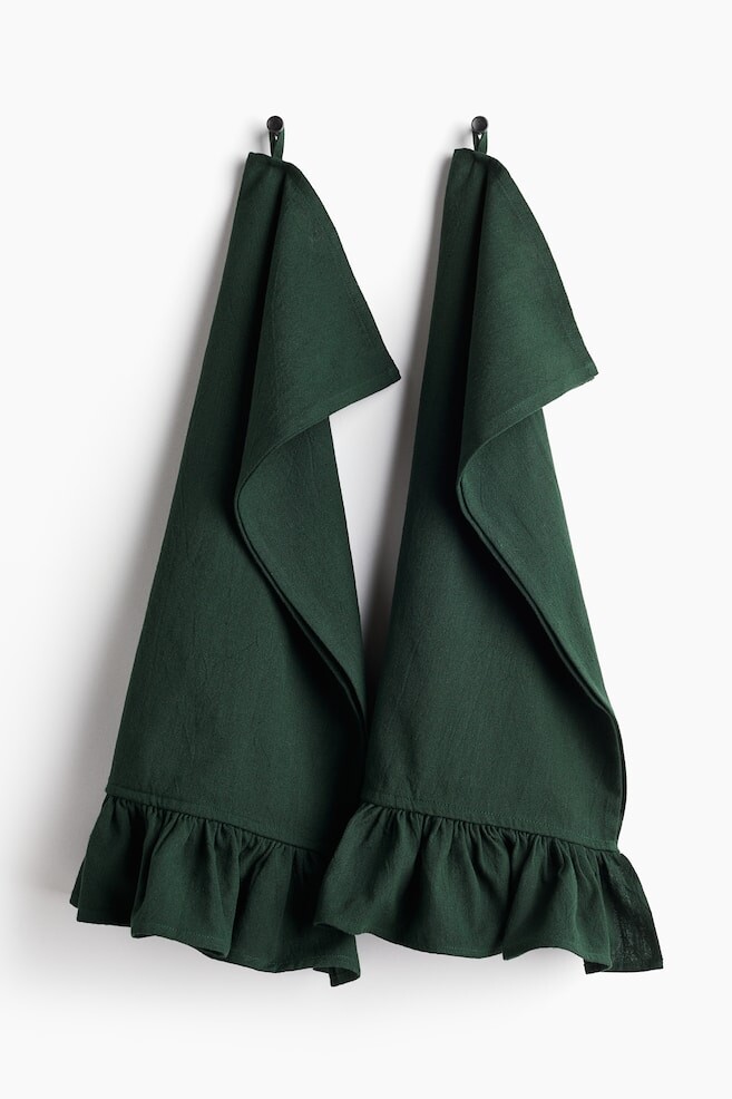

Упаковка из 2 хлопковых кухонных полотенец H&M, 45x60 см, зеленый