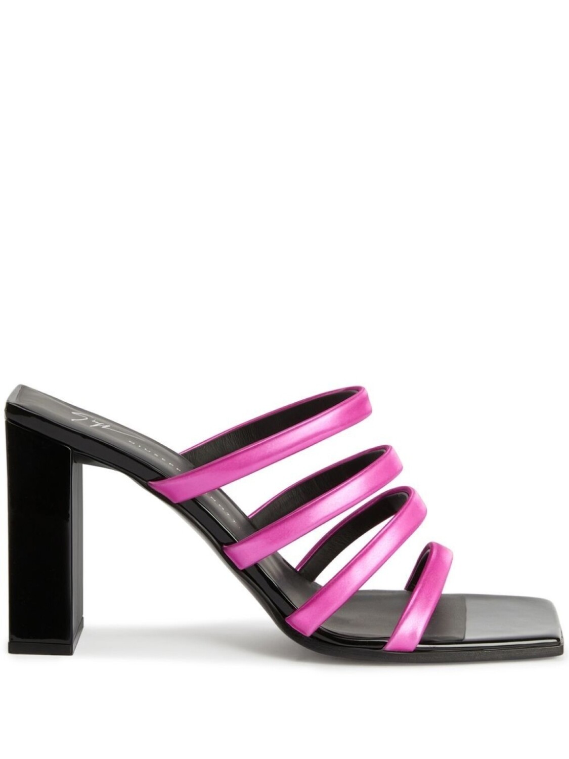 

Giuseppe Zanotti мюли Shangay 85 с квадратным носком, черный