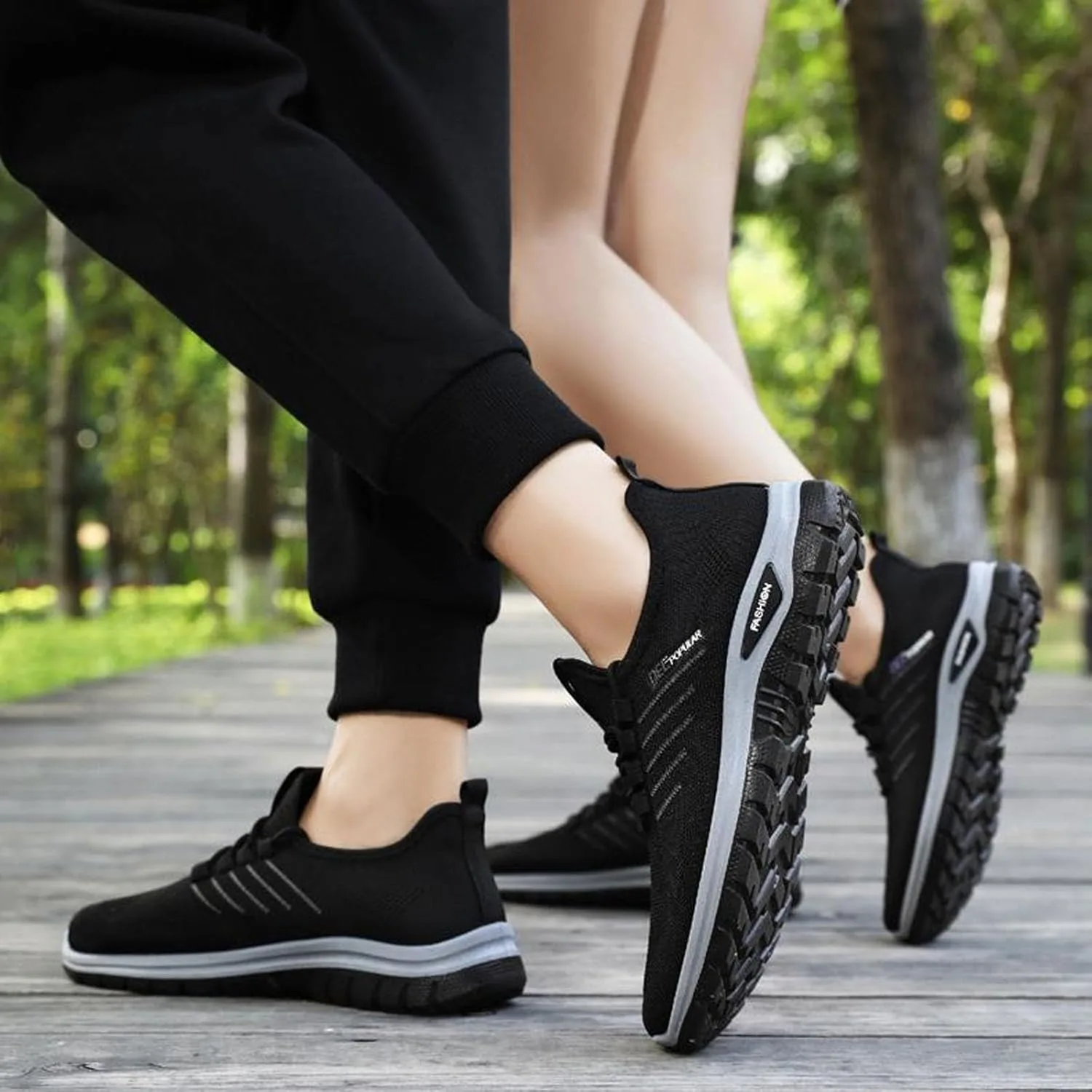 Зимние спортивные кроссовки Herren - Leichte Herren-Sneaker atmungsaktivem Material fur sportliche Aktivitaten taglichen Komfort mit stylischem Schnurverschluss Generic, черный — фото 2