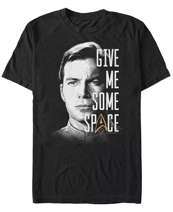 

Мужская футболка с коротким рукавом Star Trek The Original Series Kirk Give Me Space Fifth Sun, черный