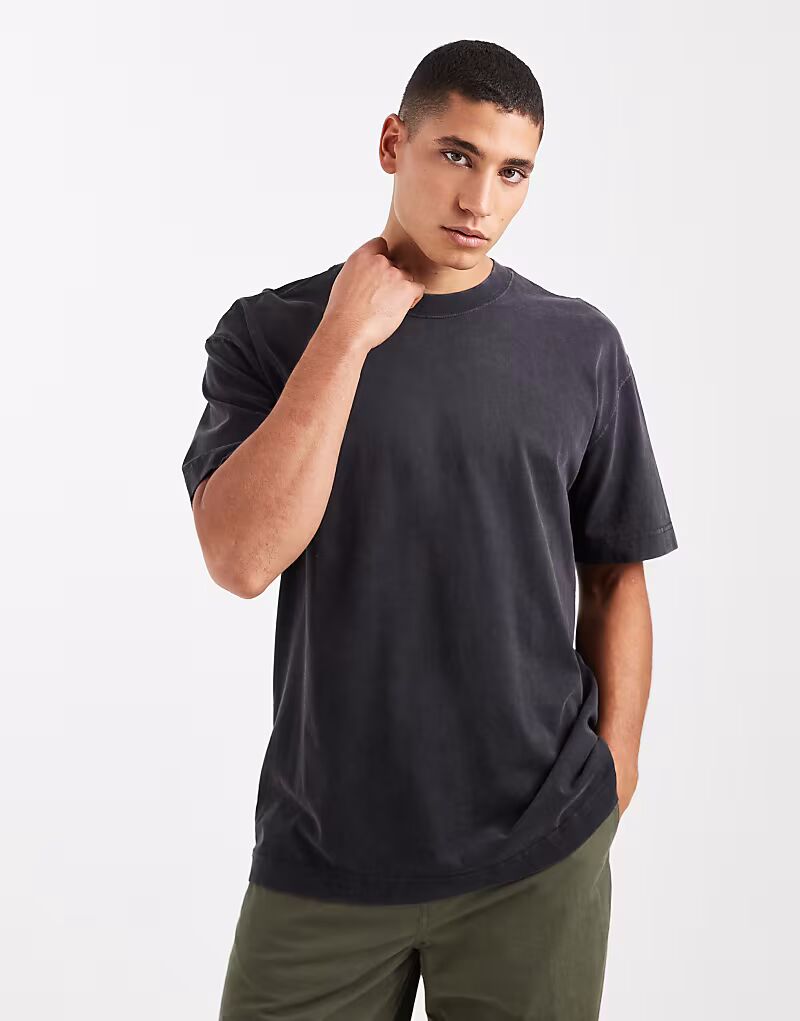 

Футболка Heavyweight с короткими рукавами и круглым вырезом, черного цвета Hollister, Черный, Футболка Heavyweight с короткими рукавами и круглым вырезом, черного цвета Hollister