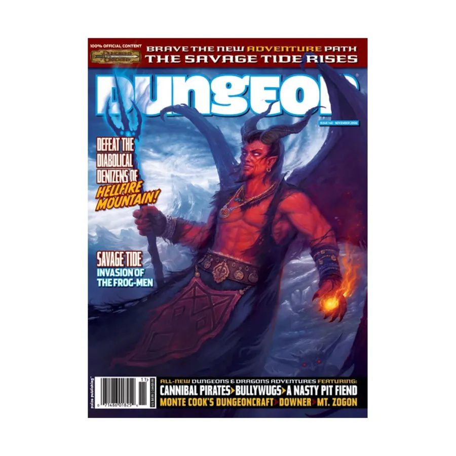 

Журнал #140 "Savage Tides - The Bullywug, Hellfire Mountain", Dungeon Magazine #101 - #150