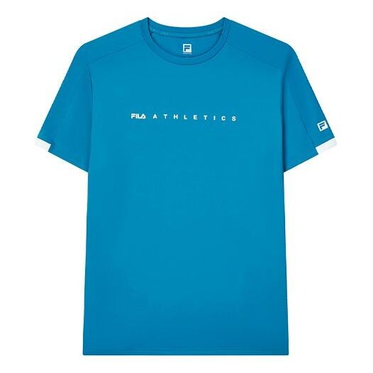 

Футболка athletics round neck pullover casual sports short sleeve blue Fila, синий