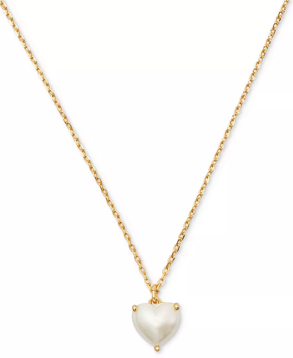 

Ожерелье с подвеской в форме сердца из золотистого камня, 16 дюймов + удлинитель 3 дюйма Kate Spade New York, pearl