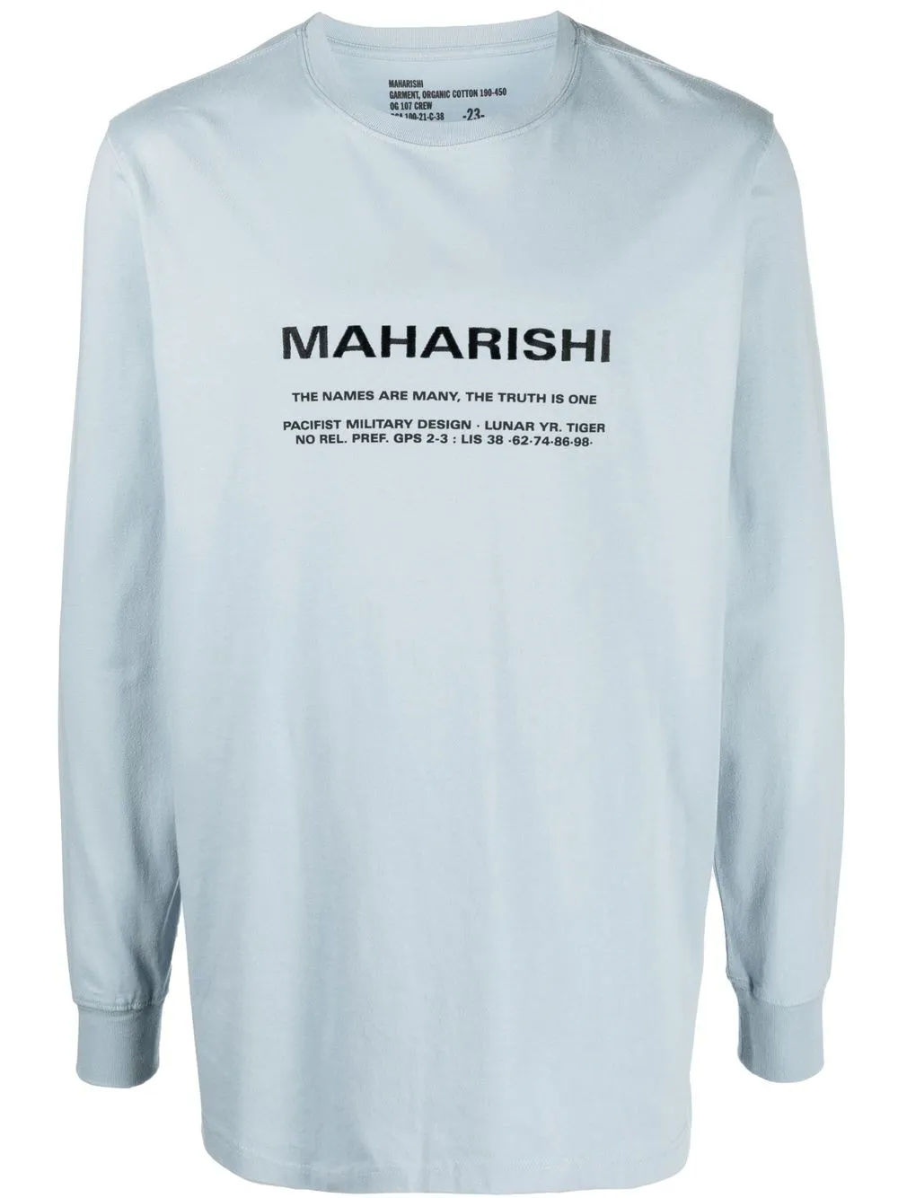 

Футболка с длинными рукавами и логотипом Maharishi, синий