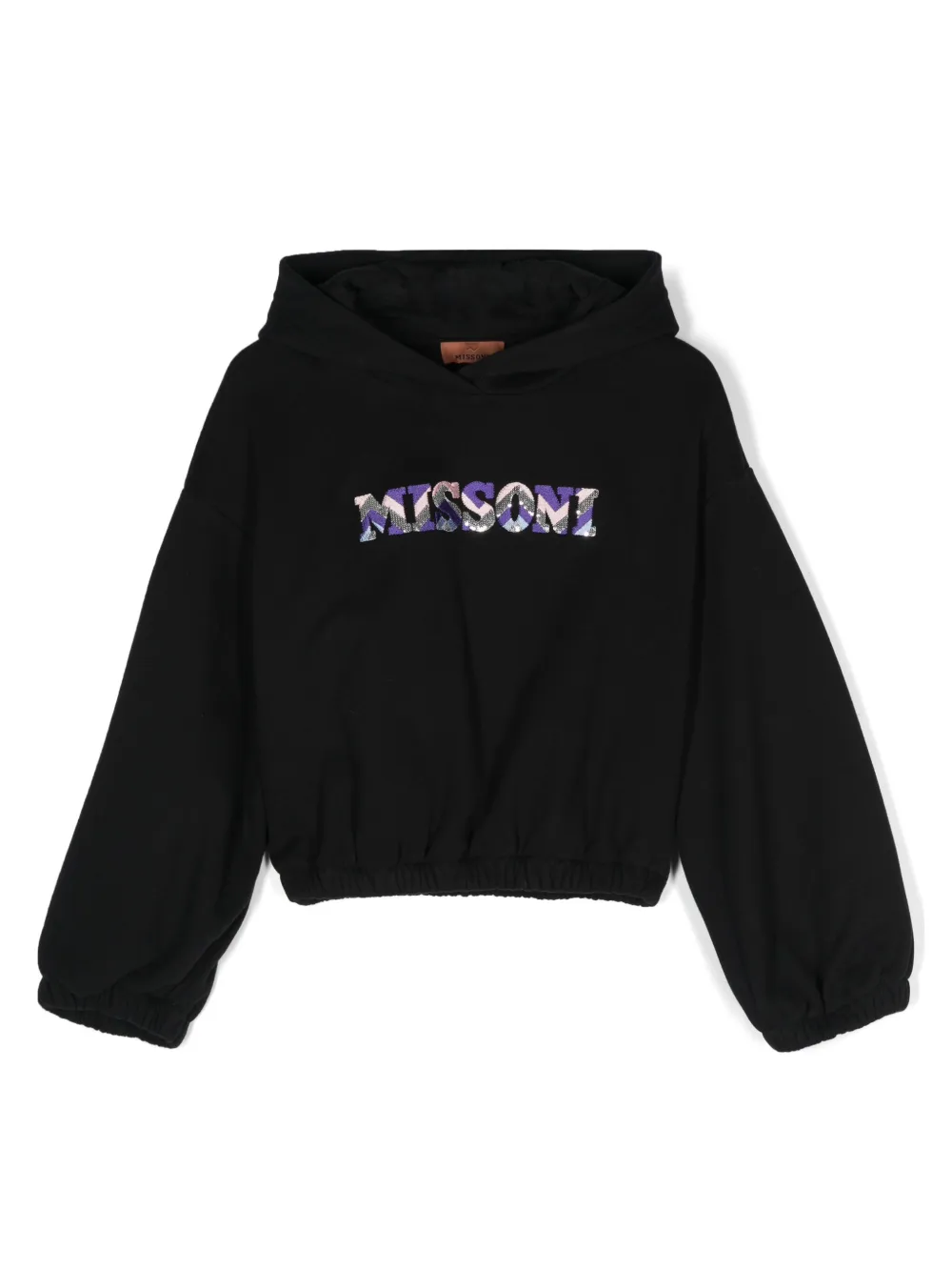 

Худи с вышитым логотипом Missoni Kids, черный
