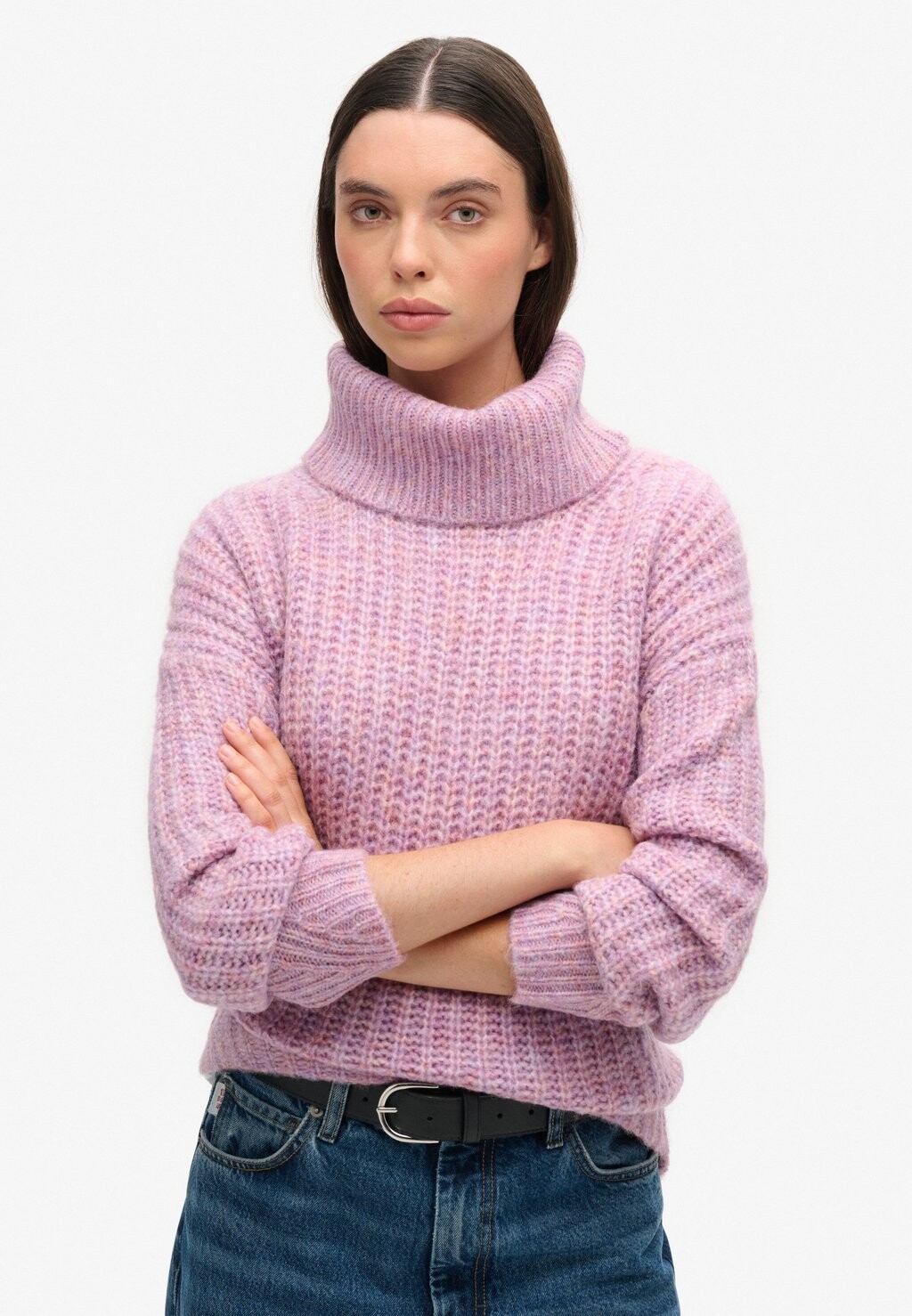 

Джемпер BRUSHED SLOUCH NECK Superdry, светло-розовый