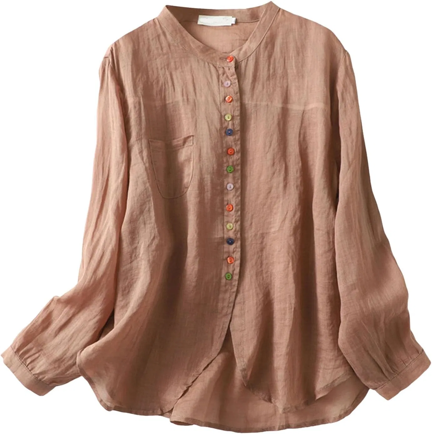 Блуза, длинный рукав Button-Down, розовый
