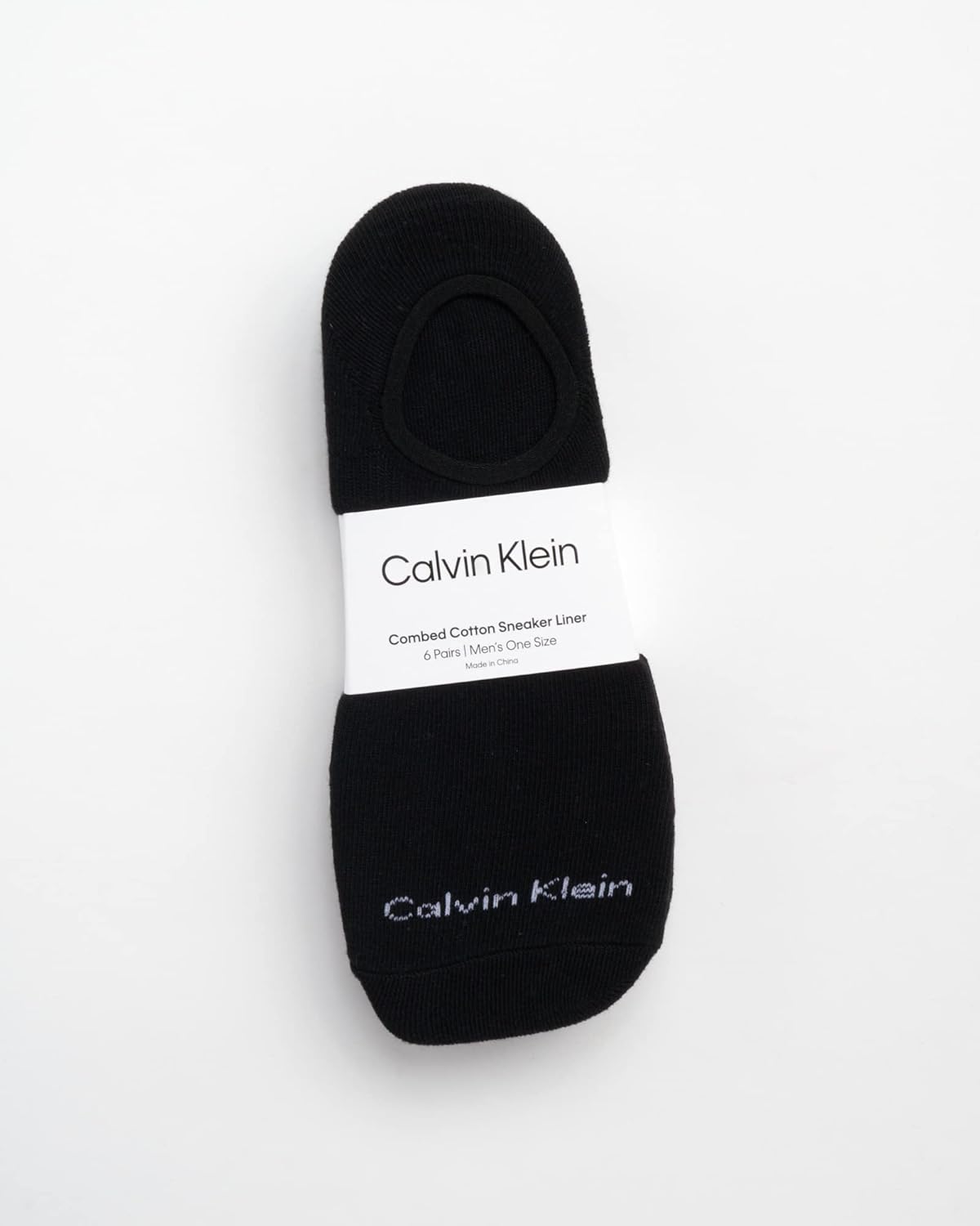 Мужские носки Calvin Klein Liner, 6 пар, мягкие, нескользящие, непромокаемые, с кроссовками, ультракороткие, для мужчин (7-12), Black — фото 2