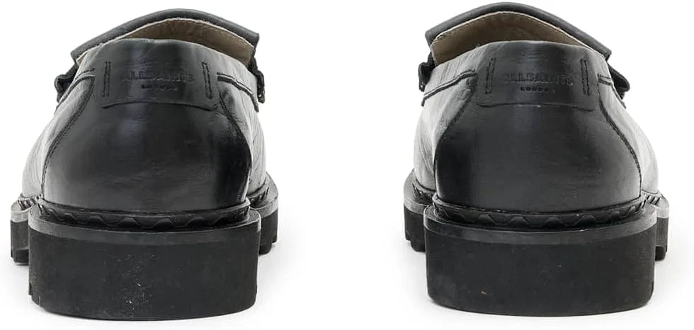 Лоферы AllSaints Skiff Tassel, черный зернистый — фото 3