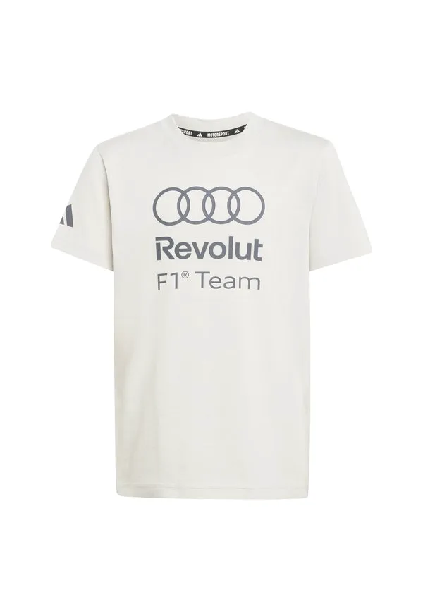 Детская футболка с графическим принтом днк команды audi formula one. Adidas Performance, Chalk Pearl