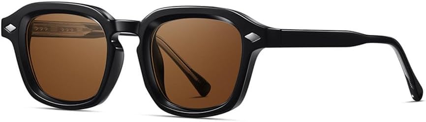 

Модные женские солнцезащитные очки класса люкс в стиле ретро с заклепками, мужские с прозрачными линзами цвета океана, защита от УФ-излучения UV400, трендовые панк-солнцезащитные очки TKKTLLT, Black Tea