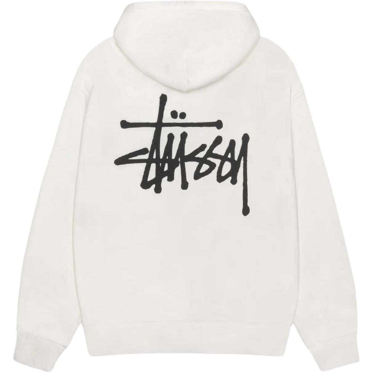 Базовая толстовка с капюшоном, окрашенная пигментными красителями Stussy, черный — фото 4