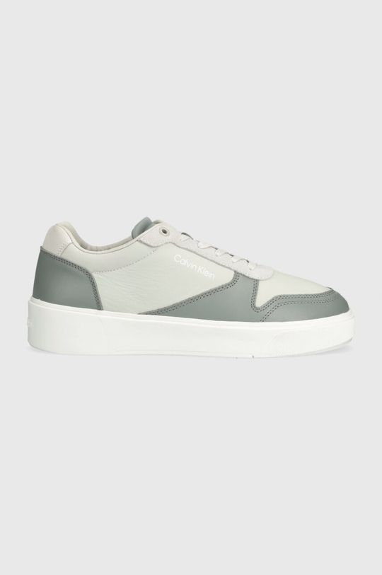 

Кожаные кроссовки LOW TOP LACE UP BSKT Calvin Klein, серый