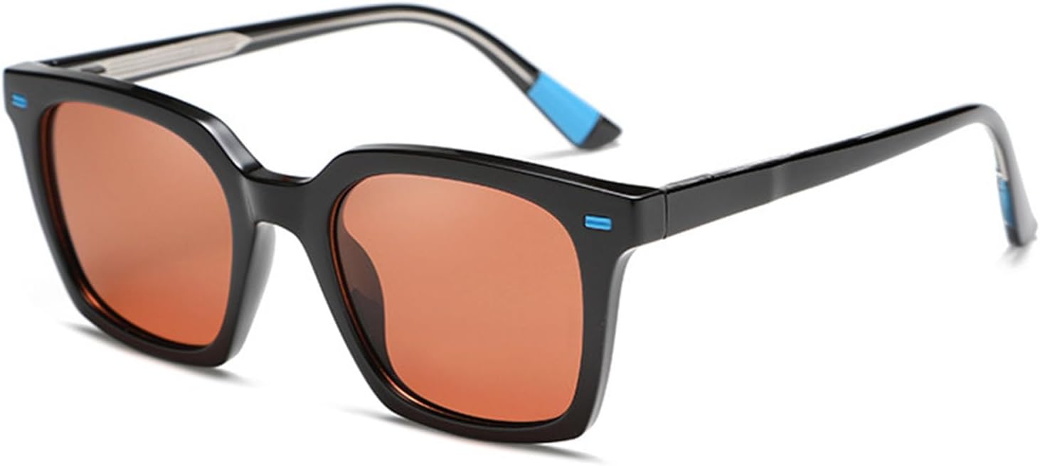 

Женские поляризованные солнцезащитные очки TR90 с квадратной оправой, линзы TAC с защитой от УФ-излучения UV400, модные солнцезащитные очки большого размера для вождения Bubmari, E