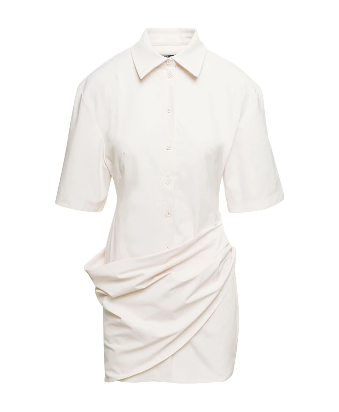 

Платье Рубашка с драпировкой Jacquemus, белый