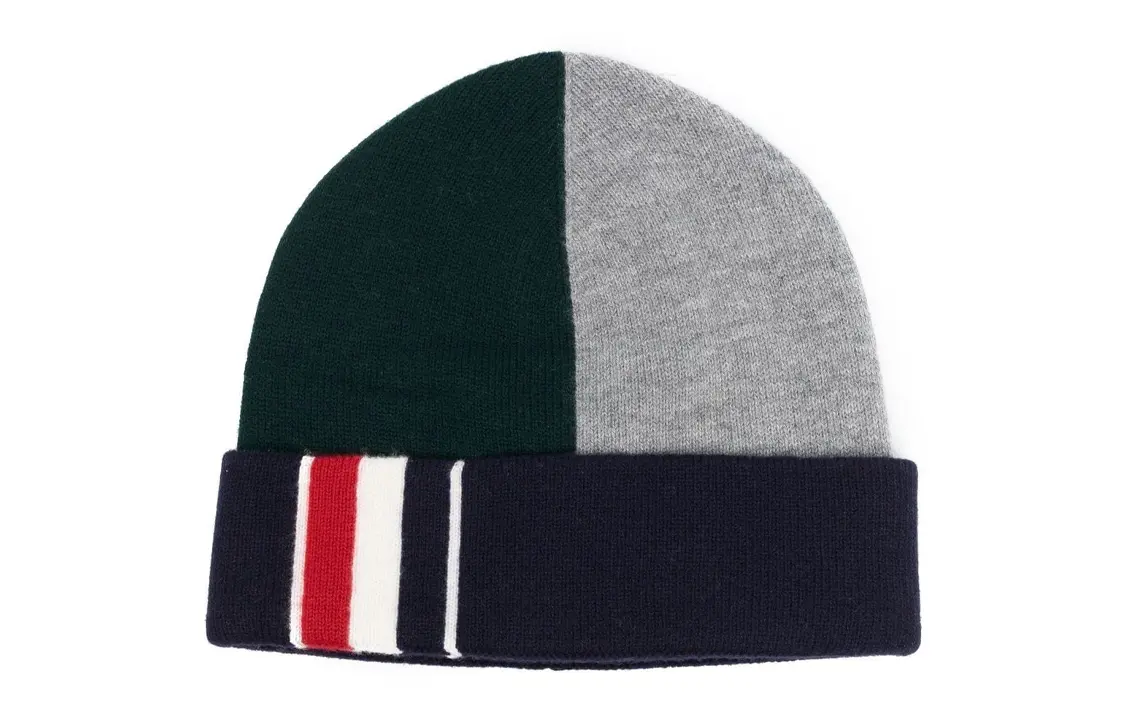 

THOM BROWNE Двухцветная шапка из верджинской шерсти, Multicolor