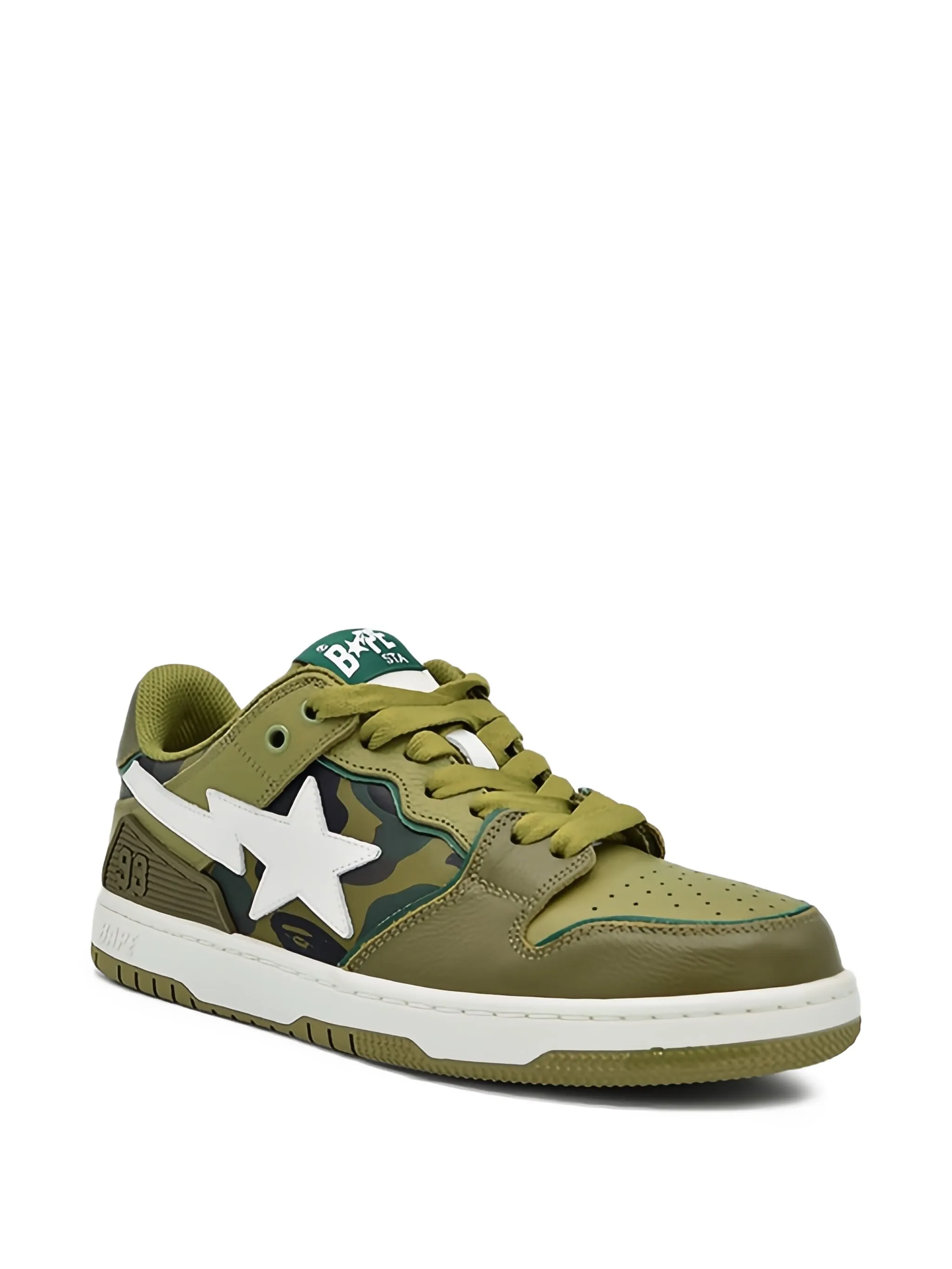 Кроссовки Sk8 Sta Olive Drab/Green Camo A Bathing Ape, зеленый — фото 2
