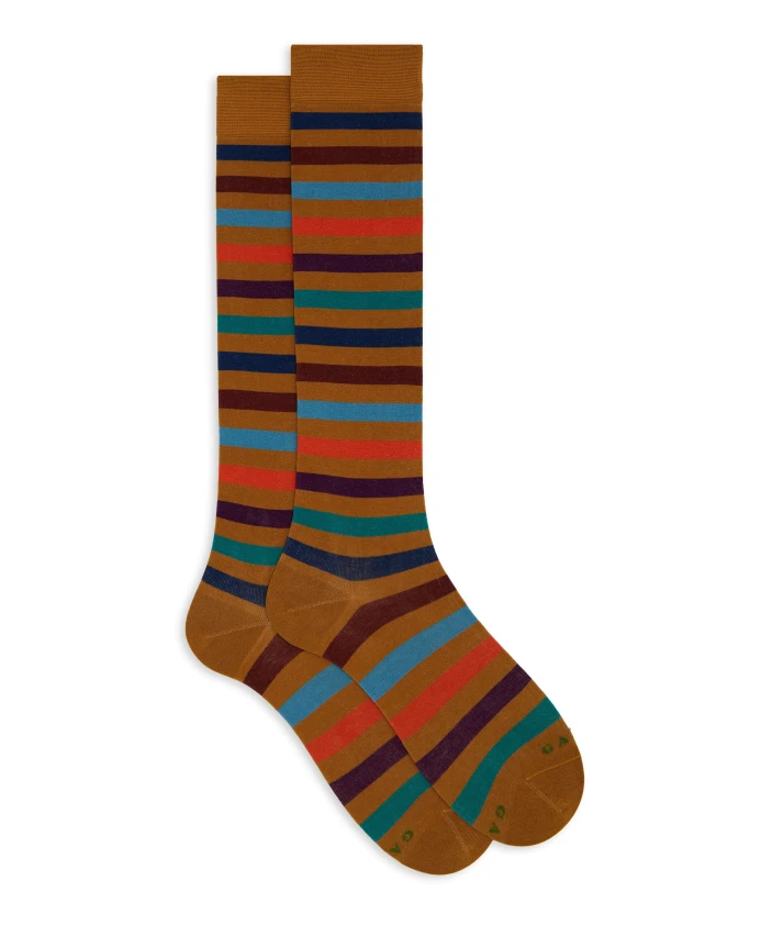 

Длинные, сверхлегкие хлопковые носки для мужчин из Италии Gallo, мультиколор