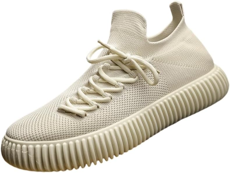 

Мужские однотонные парусикроссовки HoaloX, удобные, на резиновой подошве, на шнуровке, бежевый