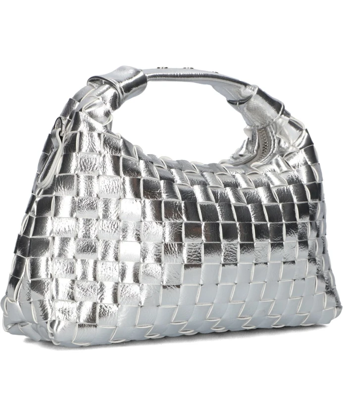 

Плетеная элегантная сумка через плечо, серебристая Nãºnoo, серый