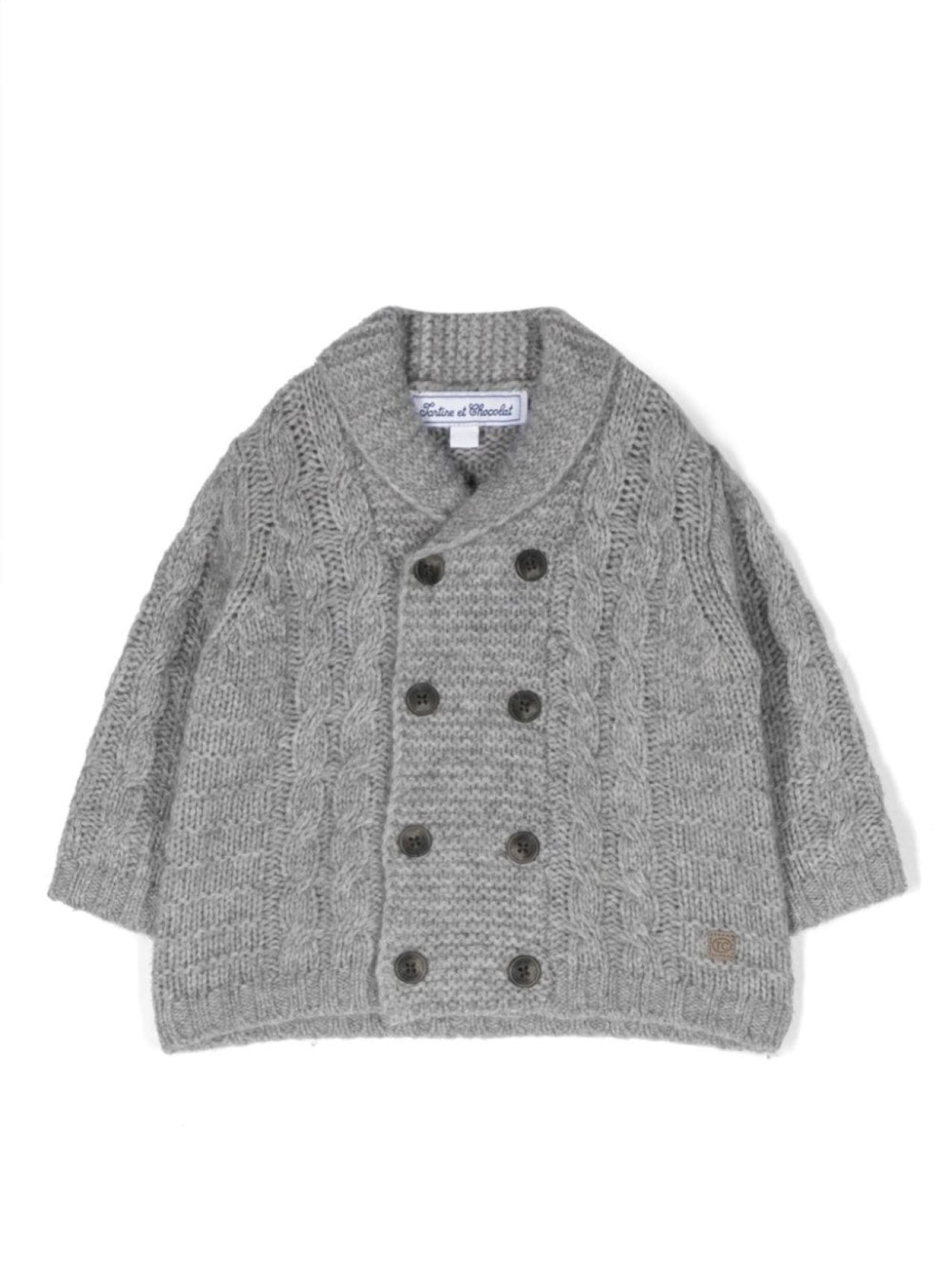 

Tartine Et Chocolat double-breasted wool cardigan, серый