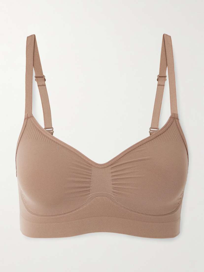 

Бесшовный скульптурный бюстгальтер-бралетт - Сиена Skims, бежевый