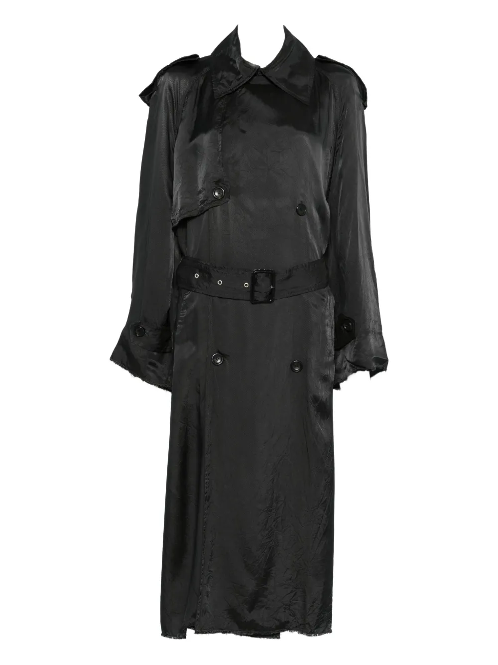 

Двубортное пальто с поясом Federico Cina, черный