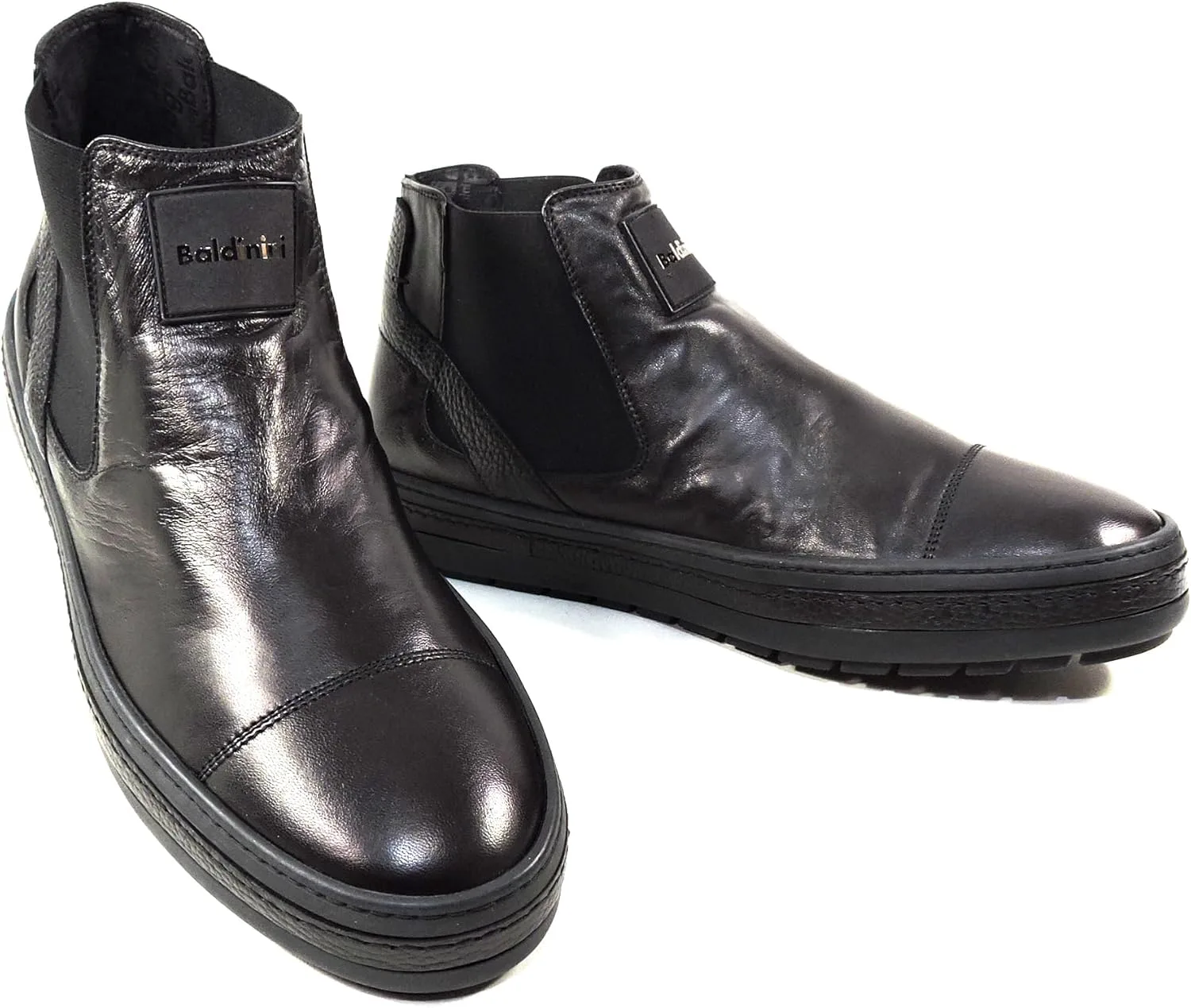 Ботинки Chelsea Baldinini Black из мягкой кожи, с комфортной плоской подошвой, без шнуровки, черный — фото 2