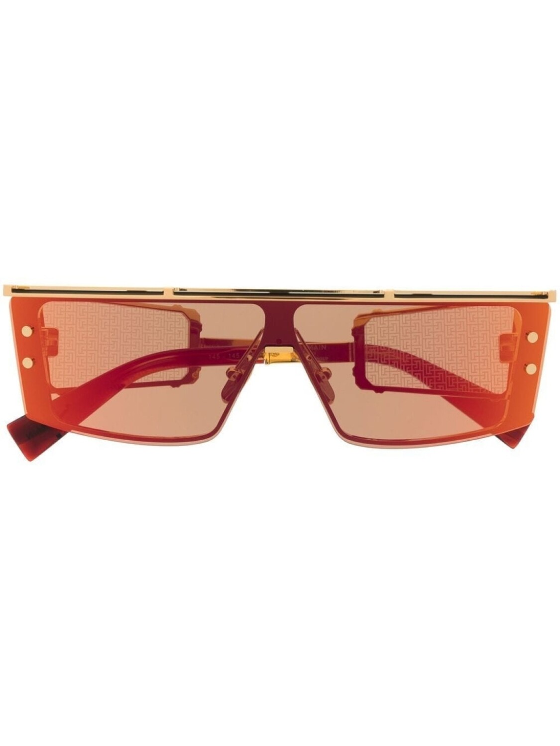 

Balmain Eyewear солнцезащитные очки в квадратной оправе, золотистый