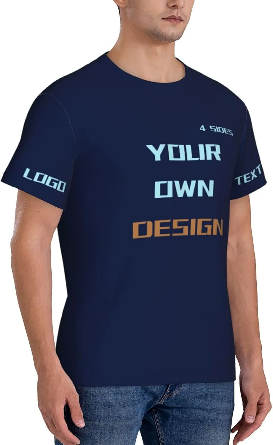 Футболка Custom с принтом на 4 сторонах — фото 3