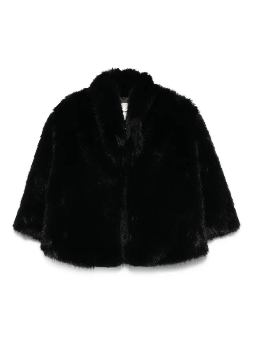 

Укороченная шуба из искусственного меха MSGM Kids, черный