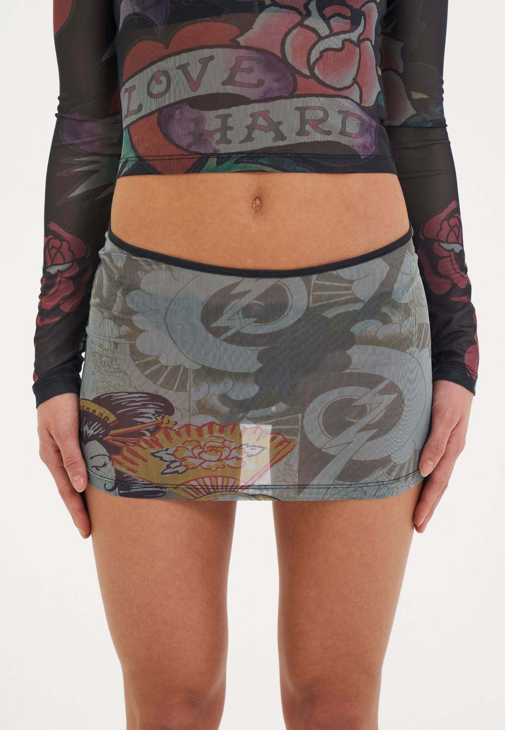 

Мини-юбка GEISHA FAN Ed Hardy, черный