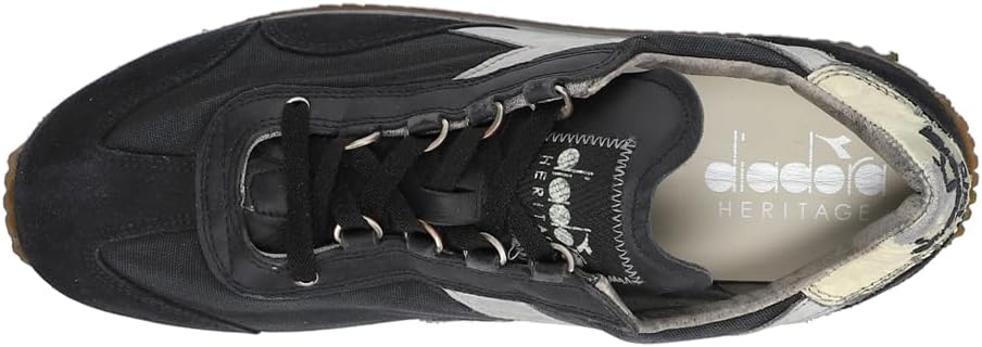 Мужские кроссовки Diadora Equip H Dirty Stone Wash Evo с шнуровкой, повседневные - черные — фото 4