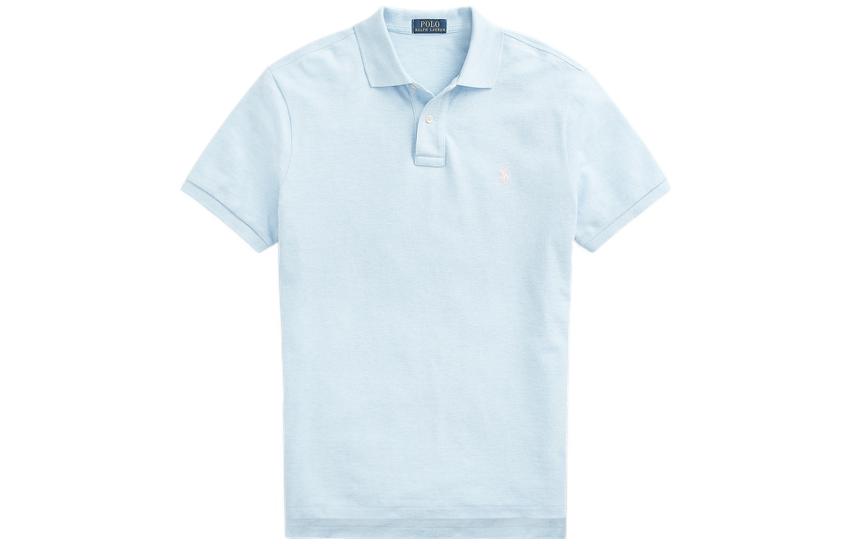 SS22 Футболка поло мужская светло-голубая Polo Ralph Lauren — фото 2