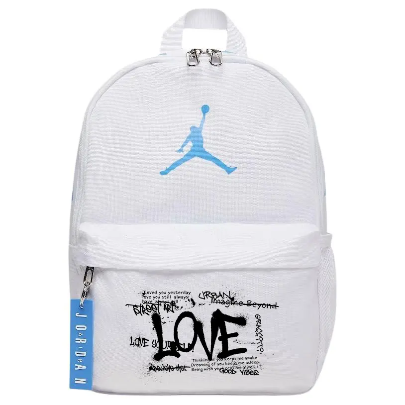 

Jordan Полиэстеровый рюкзак унисекс синий и белый, Love