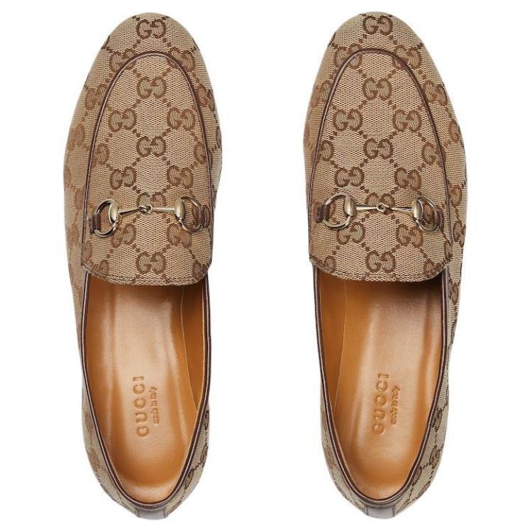 Женские Лоферы Jordaan Slip On GUCCI, Коричневый — фото 4