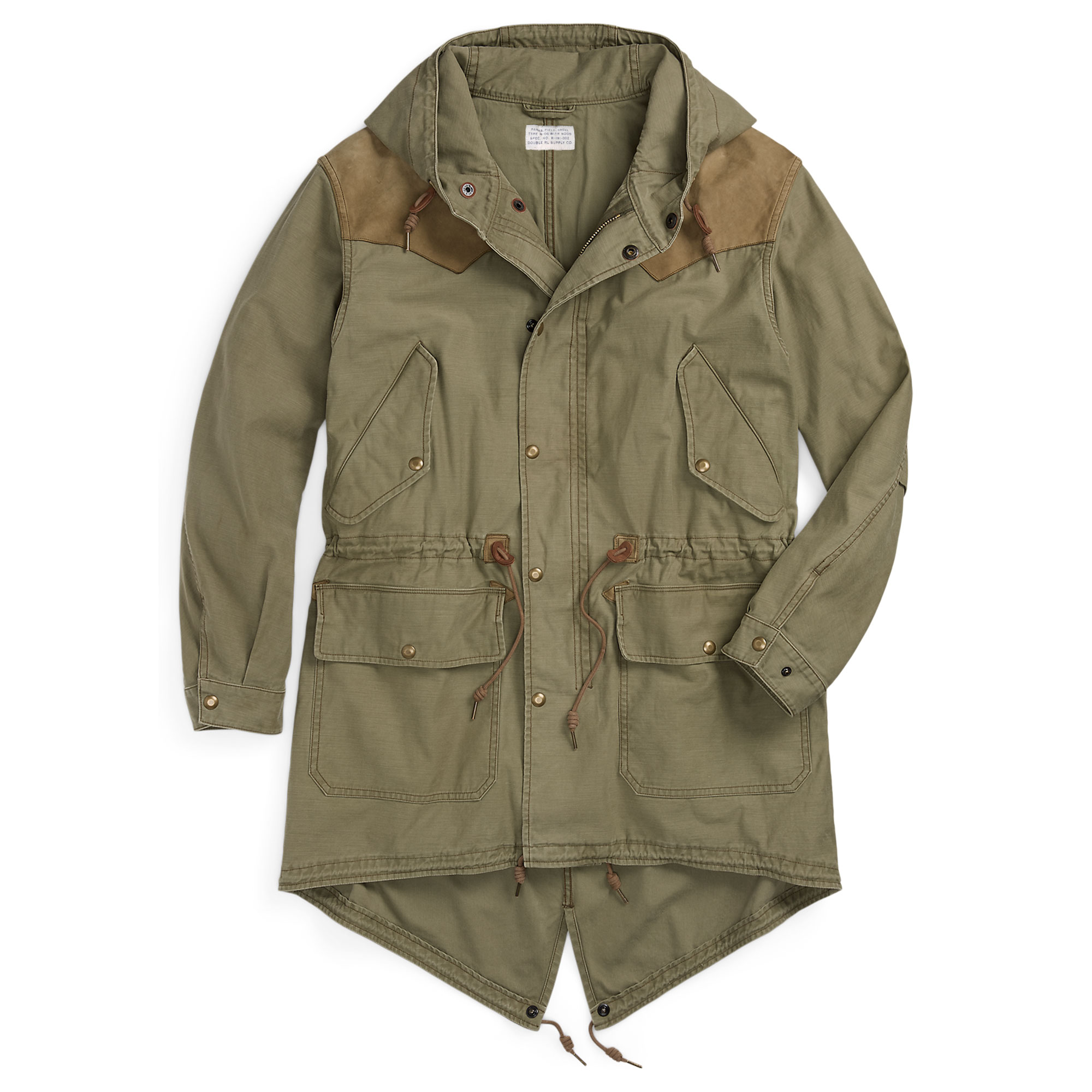 

Double RL Ральф Лорен Уилсон Парка без подкладки, Olive Green