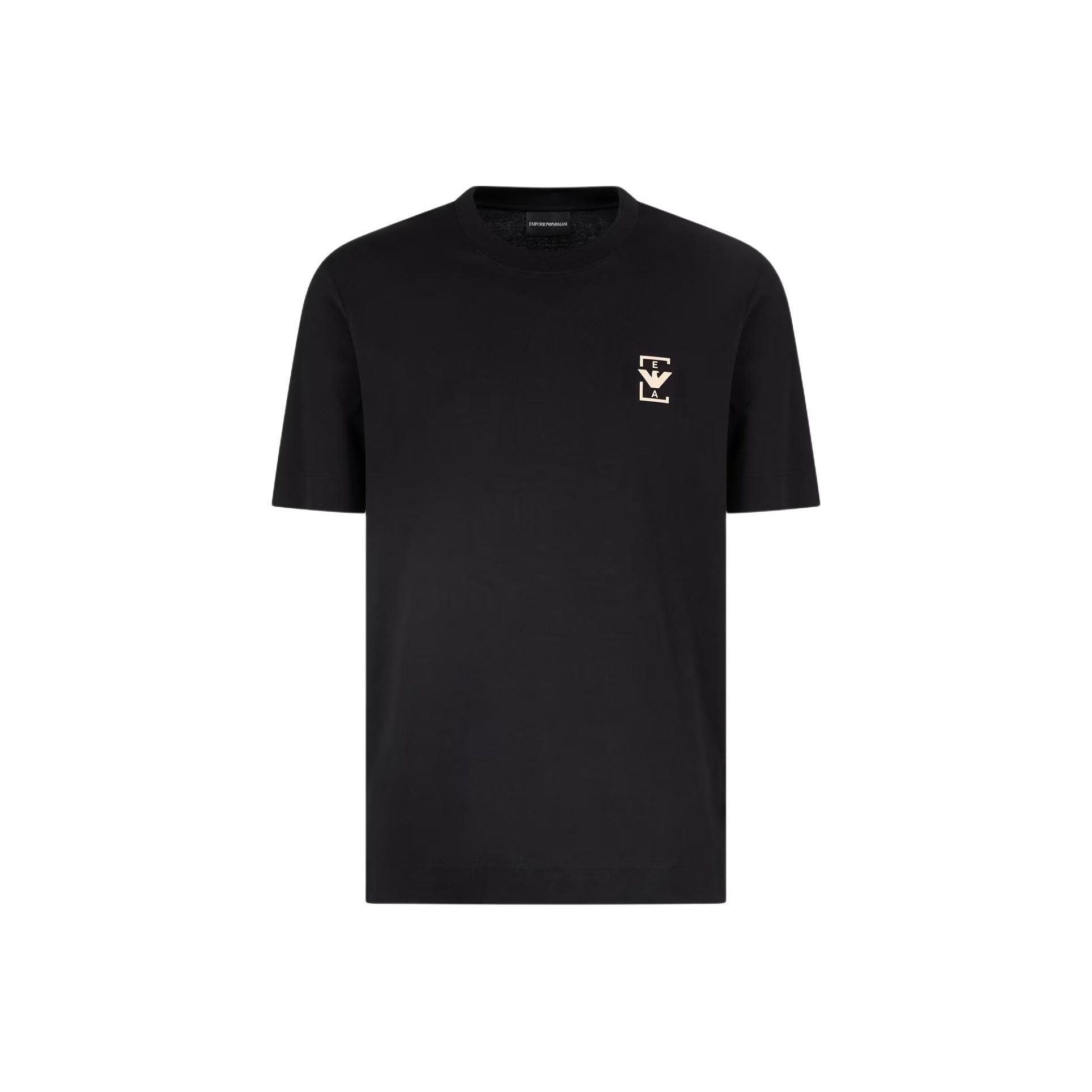 

Футболка Asv с резиновым логотипом EMPORIO ARMANI, черный