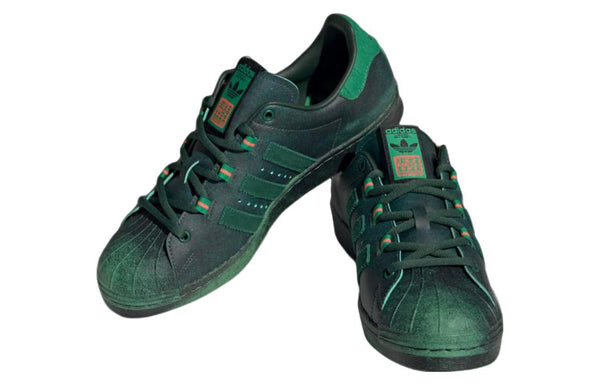 Кроссовки оригиналы суперзвезда 80-х x хан мейлин Adidas, зеленый — фото 3