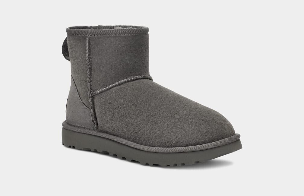 Женские зимние сапоги Ugg Classic Mini II 1016222 размер 10 серый замша Twinface — фото 3