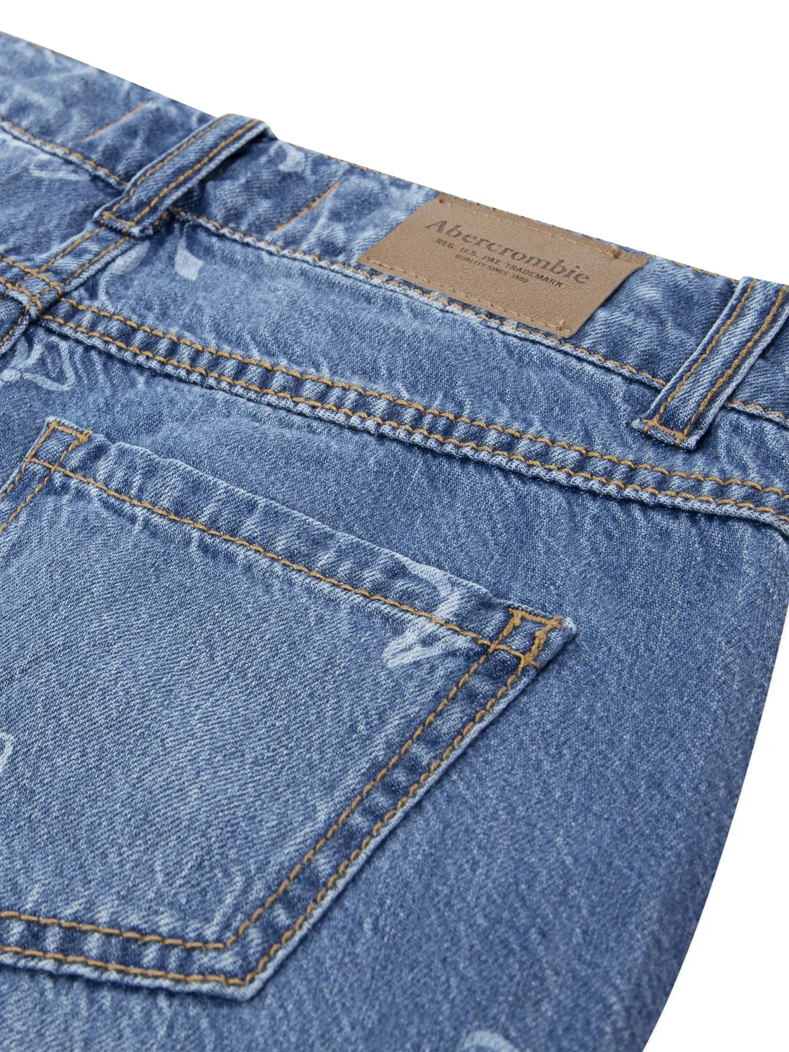 Широкие джинсы с принтом ABERCROMBIE FITCH KIDS — фото 3