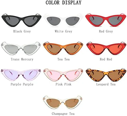 

Винтажные женские солнцезащитные очки «кошачий глаз» 2026 года, ретро-очки в стиле «кошачий глаз», прозрачные, летние очки для женщин MTZJH, Transparent Orange