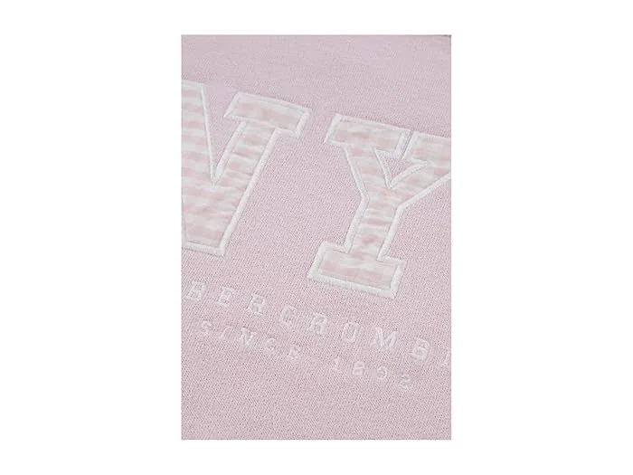 Свитшот Gingham Nyc abercrombie kids, Chalk Pink — фото 3