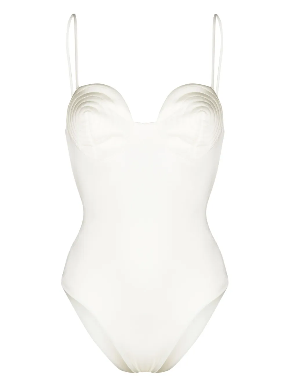 

Купальник с круглым вырезом Noire Swimwear, белый